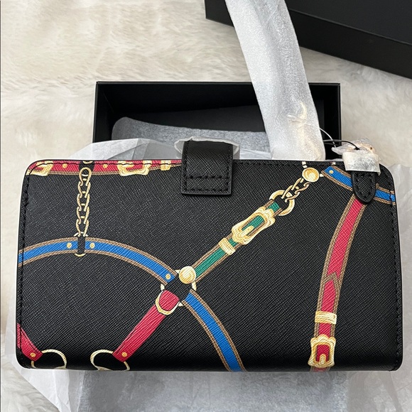 Ralph Lauren Print Crosshatch Leather Tech
Wristlet - Picture 5 of 9